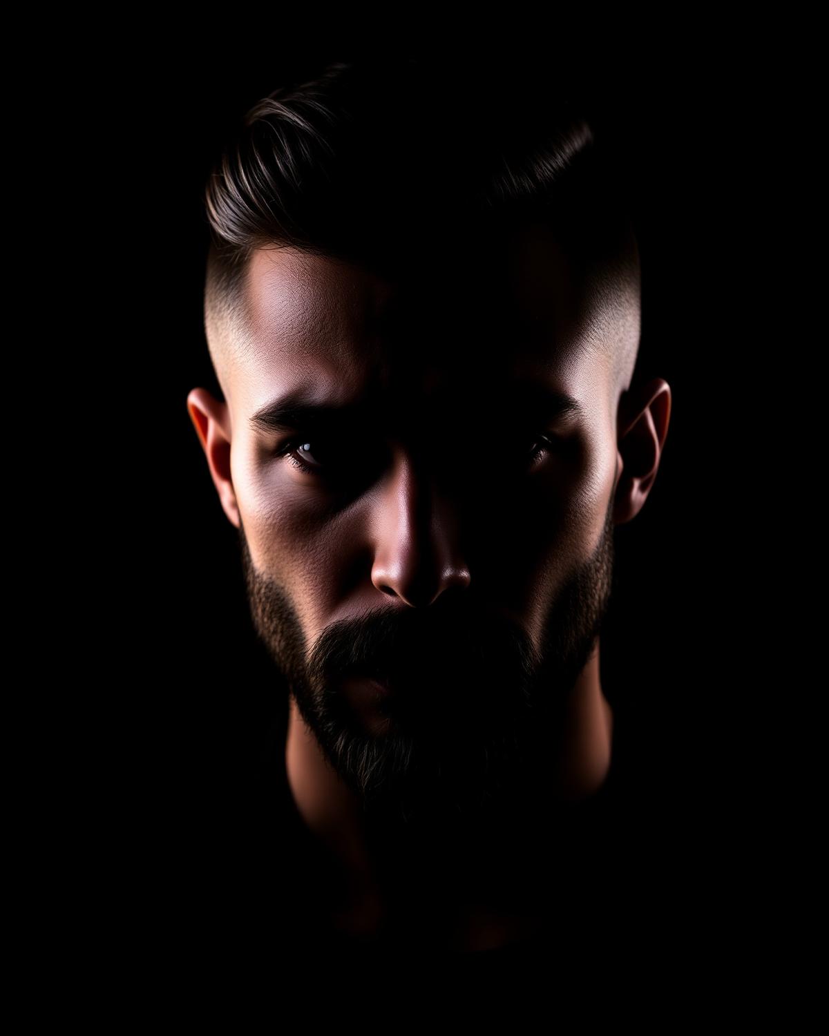 Finished modern haircut and beard